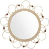 MIROIR ROTIN CAMPAGNE D.38CM