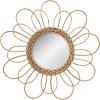 MIROIR ROTIN FLEUR D.38CM