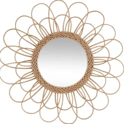 MIROIR ROTIN FLEUR D.56CM