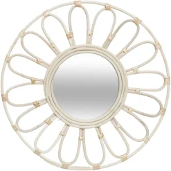 MIROIR ROTIN FLEUR D.56CM