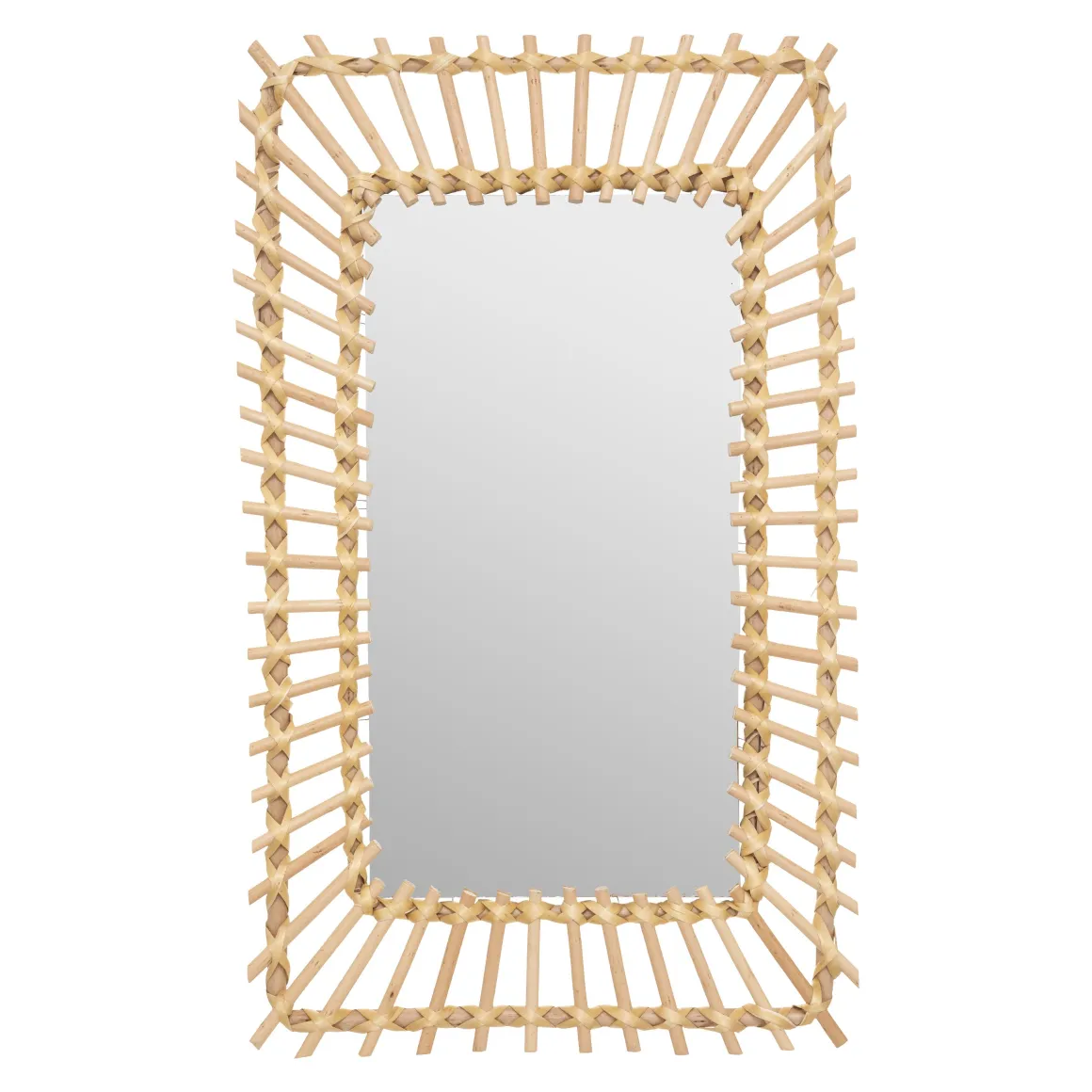 MIROIR ROTIN RECTANGLE D.35X58CM
