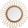 MIROIR ROTIN SOLEIL POINTU D.50CM
