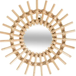 MIROIR ROTIN SOLEIL X3 PIECES D.28CM