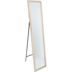 MIROIR SUR PIED EFFET BOIS 35X155CM