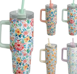 MUG DE TRANSPORT FLEURS 1200ML