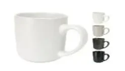 MUG FAIENCE BLANC NOIR VERT OU GRIS 370ML