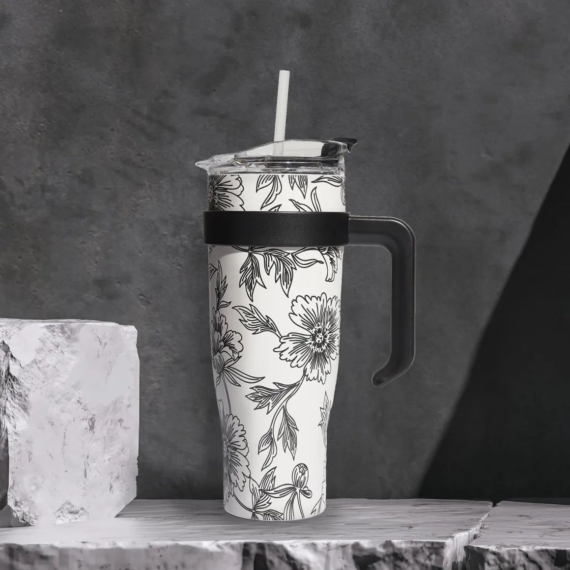 MUG TRANSPORT MIAMI BLANC NOIR 1.2L