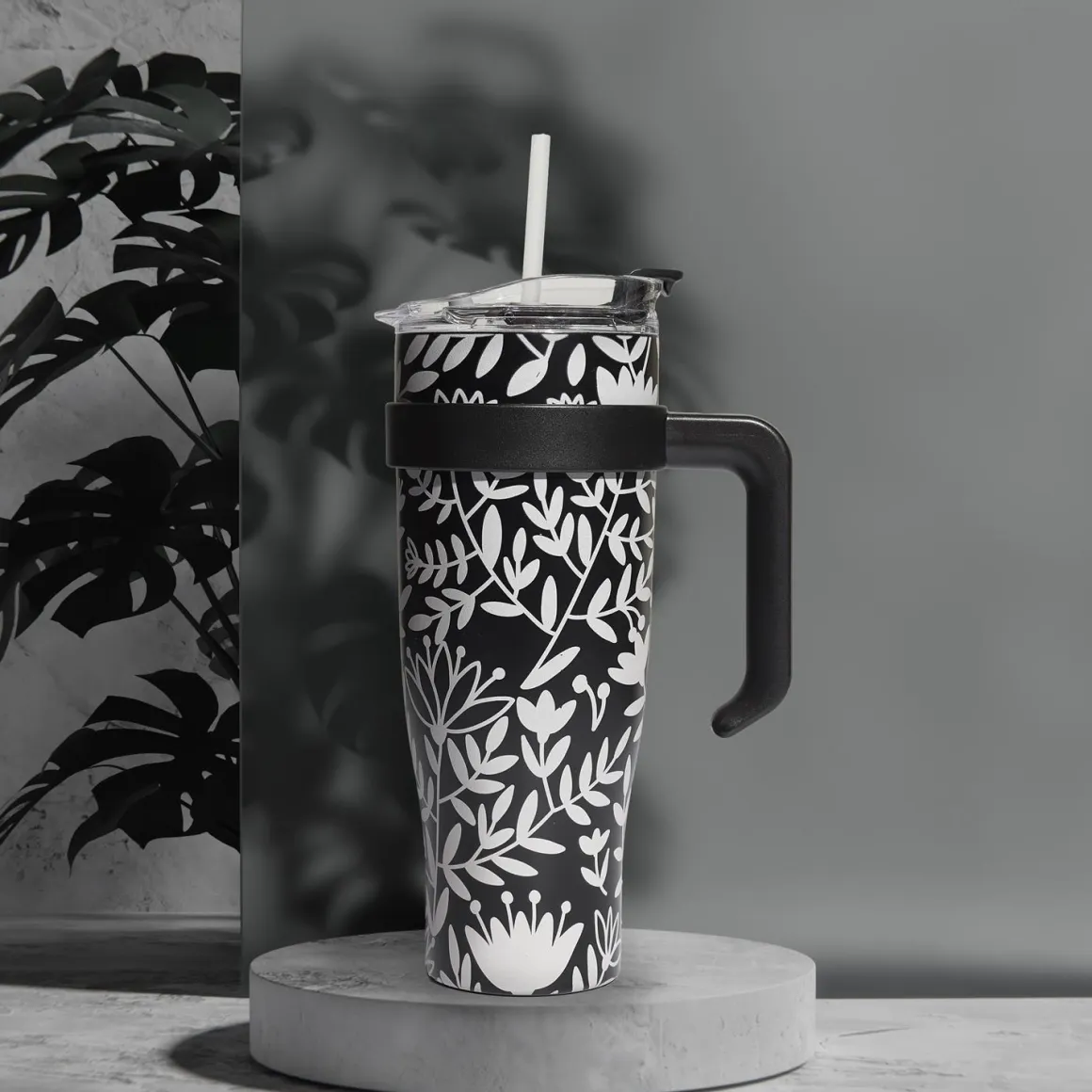 MUG TRANSPORT MIAMI BLANC NOIR 1.2L