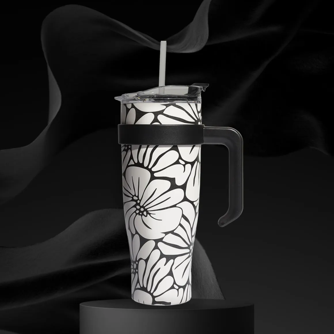 MUG TRANSPORT MIAMI BLANC NOIR 1.2L