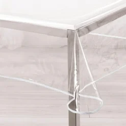 NAPPE CRISTAL RECTANG 140X240 CM PVC UNI GARDEN BIAIS BLANC