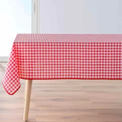 NAPPE RECTANGLE 150X240CM FILS TEINTS VICHY ROUGE