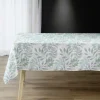 NAPPE RECTANGLE 140X240CM IMPRIME EFFET LIN CLELINE