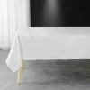 NAPPE RECTANGLE 140X240CM JACQUARD PLUMETTE BLANC