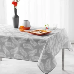 NAPPE RECTANGLE 150X240 CM POLYESTER IMPRIME LIFETTE GRIS