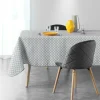 NAPPE RECTANGLE 150X240 CM POLYESTER IMPRIME ARTCHIC BLANC