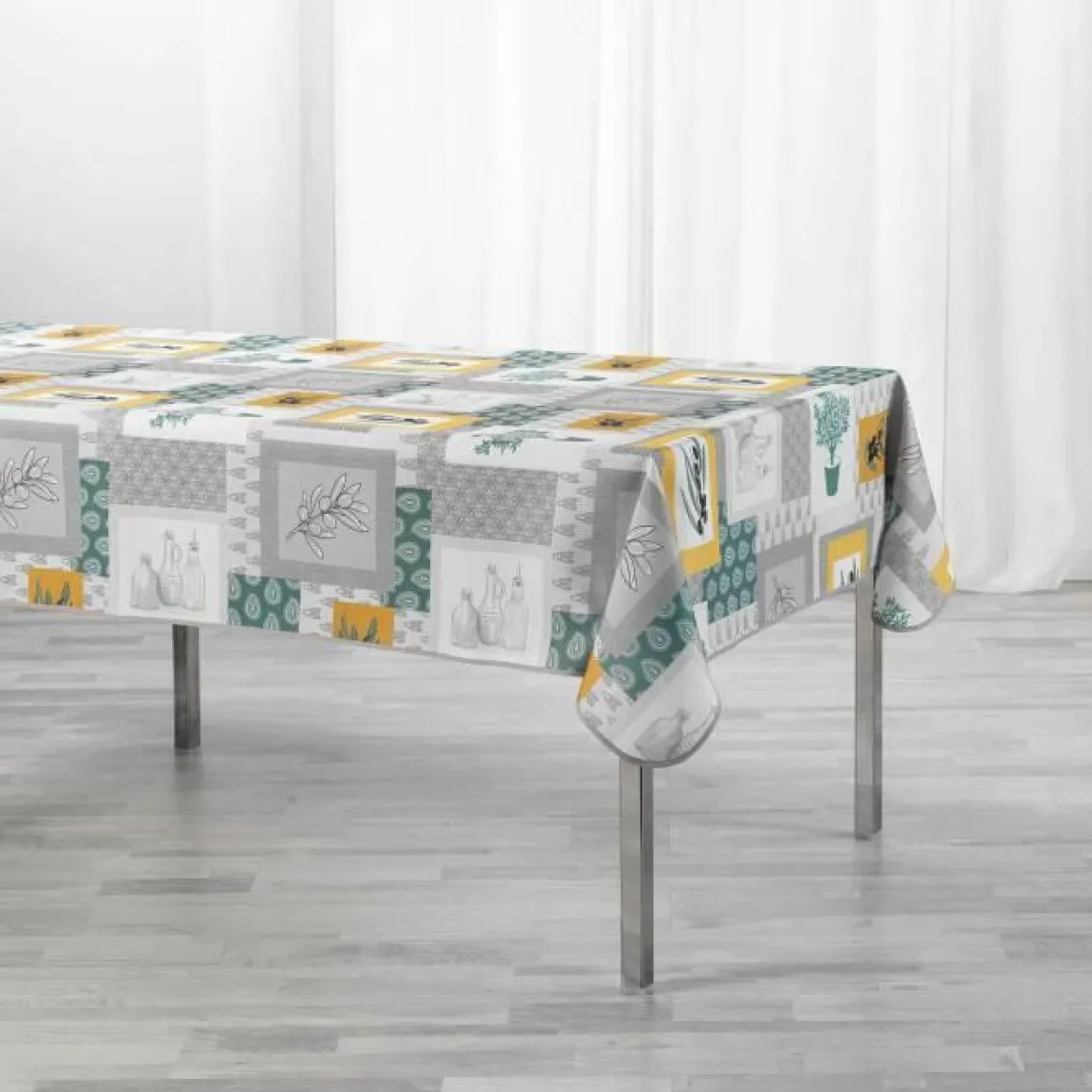 NAPPE RECTANGLE 150X240CM POLYESTER IMP GRAZIELLA JAUNE