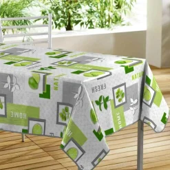 NAPPE RECTANGLE 140X240 CM PVC PHOTOPRINT LEMON GREEN