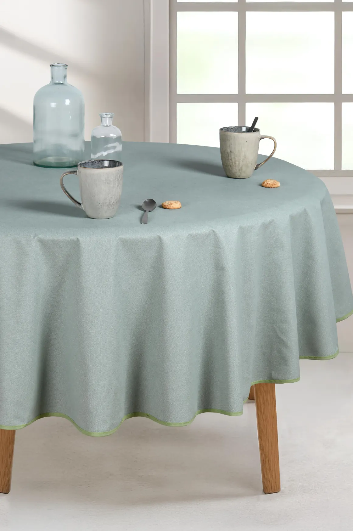 NAPPE RONDE 160CM LOUVAIN VERT