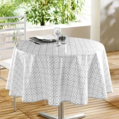 NAPPE RONDE 160CM PVC IMP ABACA