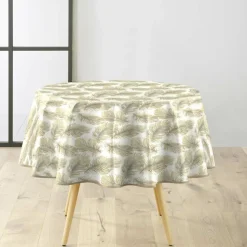 NAPPE RONDE 0 160CM PVC IMPRIME METALLISE PLUMINA