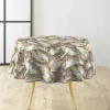 NAPPE RONDE 0 160CM PVC TEXTILIA PAILLETTES EBANY CHOCO
