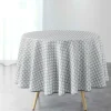 NAPPE RONDE D.180CM IMPRIME ARTCHIC BLANC