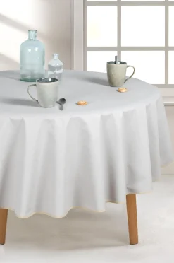 NAPPE RONDE D 160CM LOUVAIN ECRU