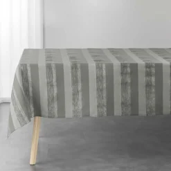NAPPE 140X240 CM COTON METALLISE ELDORA GRIS ARGENT