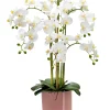 ORCHIDEES GEANTES TOUCHER NATUREL X6 BRANCHES ROSE OR H.80CM