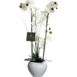 ORCHIDEE VASE CERAMIQUE BLANC H.53CM