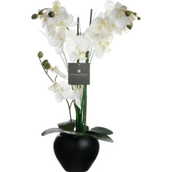 ORCHIDEE VASE CERAMIQUE NOIR H.53CM