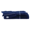 PACK 3 PIECES GANT SERVIETTES 50X90CM 70X130CM MARINE ARGENT