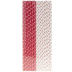 PAILLES X25 PAPIER POIS