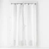 PAIRE DROITE ANNEAUX 70X200CM VOILE TISSE LINKA BLANC