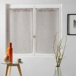 PAIRE DROITE ANNEAUX 2X60X160CM MILZA BEIGE