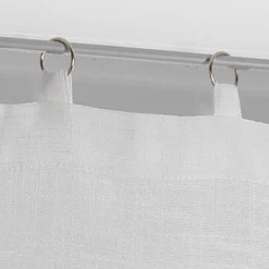 PAIRE DROITE ANNEAUX 2X60X90CM VOILE TISSE MILZA BLANC