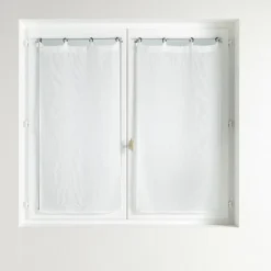PAIRE DROITE OEILLET PLASTIQUE  60X160CM VOILE DAVINA