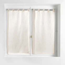 PAIRE DROITE PASSANTS 60X160CM EFFET LIN TISSE NORINE