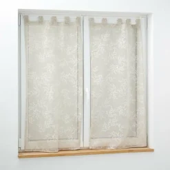 PAIRE DROITE PASSANTS 60X90CM VOILE TISSE KARLA TAUPE