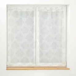 PAIRE DROITE PASSANTS 60X120CM VOILE TISSE LEVITA BLANC