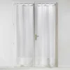 PAIRE DROITE PASSANTS 70X200CM VOILE SABLE SALINA BLANC