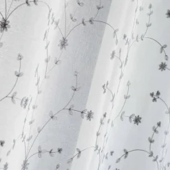 PAIRE DROITE PASSANTS 2X60X160CM PETITE FLEUR BLANC GRIS