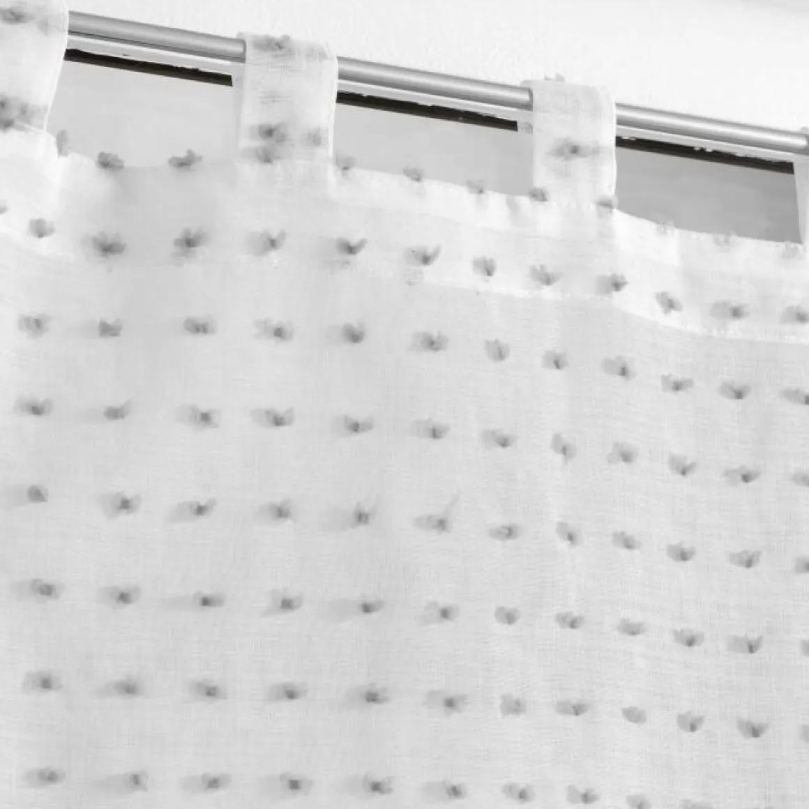 PAIRE DROITE PASSANTS 2X60X90CM POMPONS POMPONELLA BLC GRIS