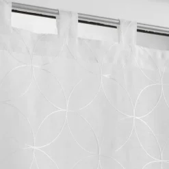 PAIRE DROITE PASSANTS 2X60X90CM VOILE SABLE BRODE OLYMPIA