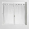 PAIRE DROITE PASSANTS 2X60X90CM VOILE SABLE POUPETTE BLANC