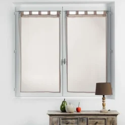 PAIRE DROITE PASSANTS 2X60X90CM VOILE CAMILLA LIN