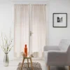 PAIRE DROITE PASSE TRINGLE 70X200CM VOILE MILZA BEIGE