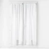 PAIRE DROITE PASSE TRINGLE 70X200CM VOILE SABLE LISSEA BLANC