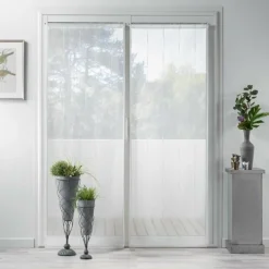 PAIRE DROITE PASSE TRINGLE 2X70X200CM LINAHE BLANC
