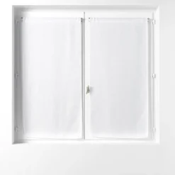 PAIRE DROITE PASSE TRINGLE 2X60X90CM VOILE TISSE